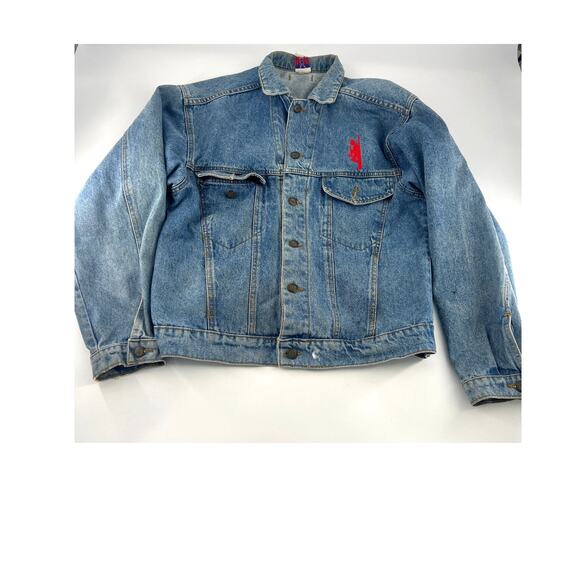 MBA Other - Vintage MBA Jean Jacket Mens Extra Large Light Blue Denim Y2K Band Saxophone